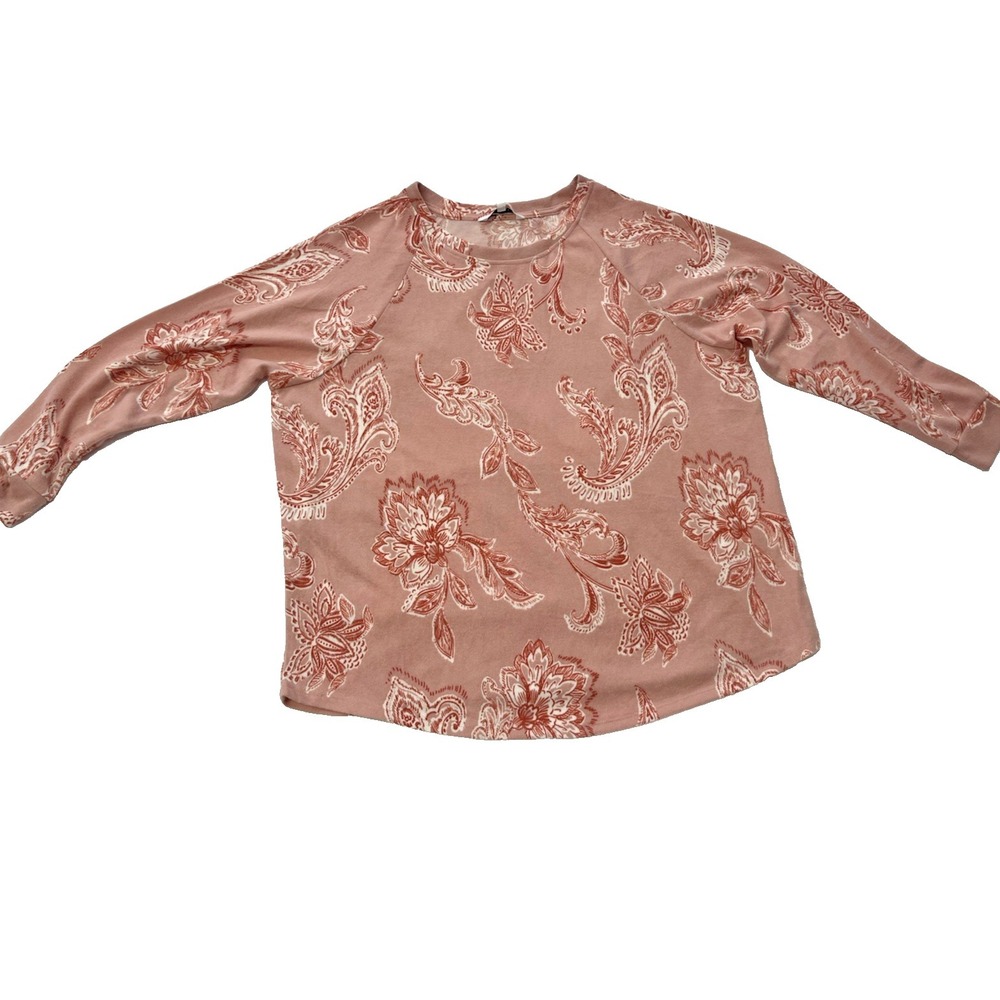 Emily Daniels Plus Size 1X Crew Neck Sweater Pink Heather NEW